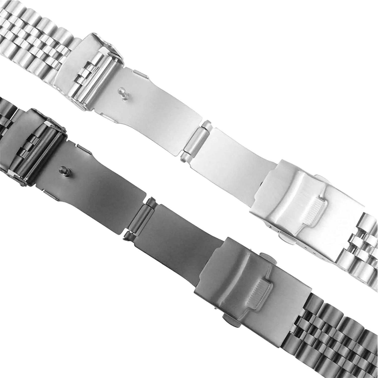 Stainless Steel Watch Strap 20mm 22mm 24mm Women Men Silver Solid Metal Watch Band Strap Accessories