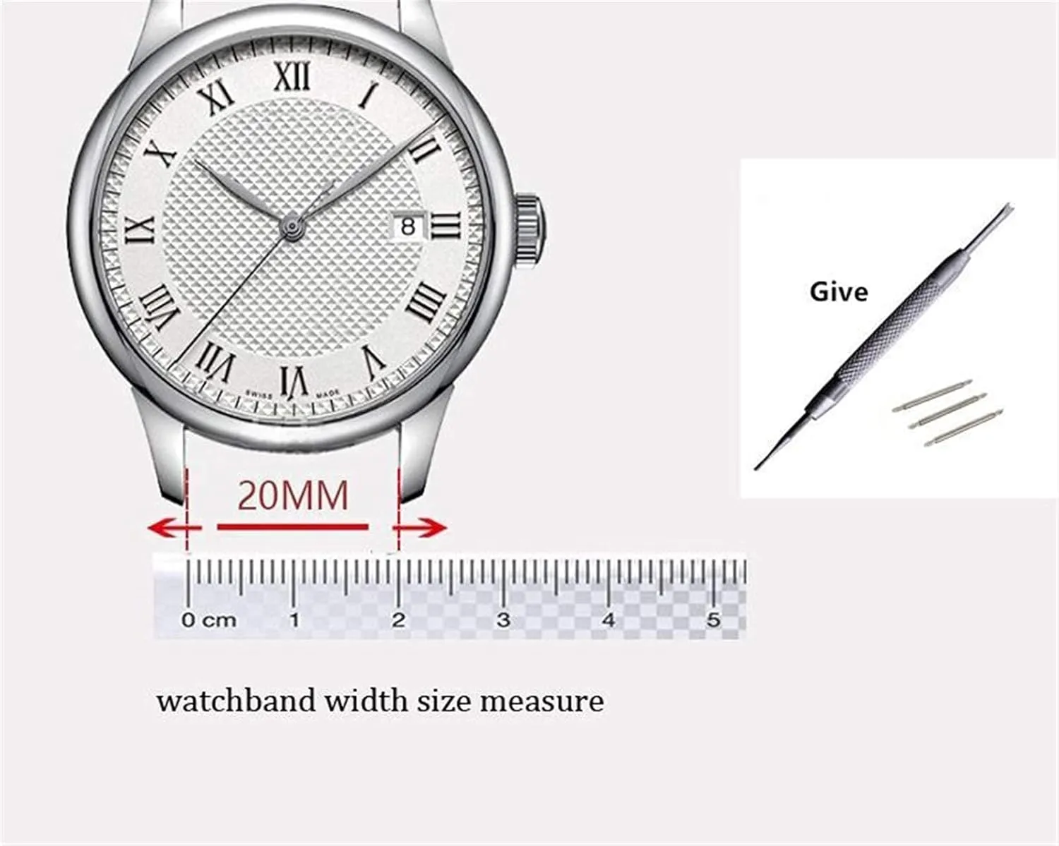 Stainless Steel Watch Strap 20mm 22mm 24mm Women Men Silver Solid Metal Watch Band Strap Accessories