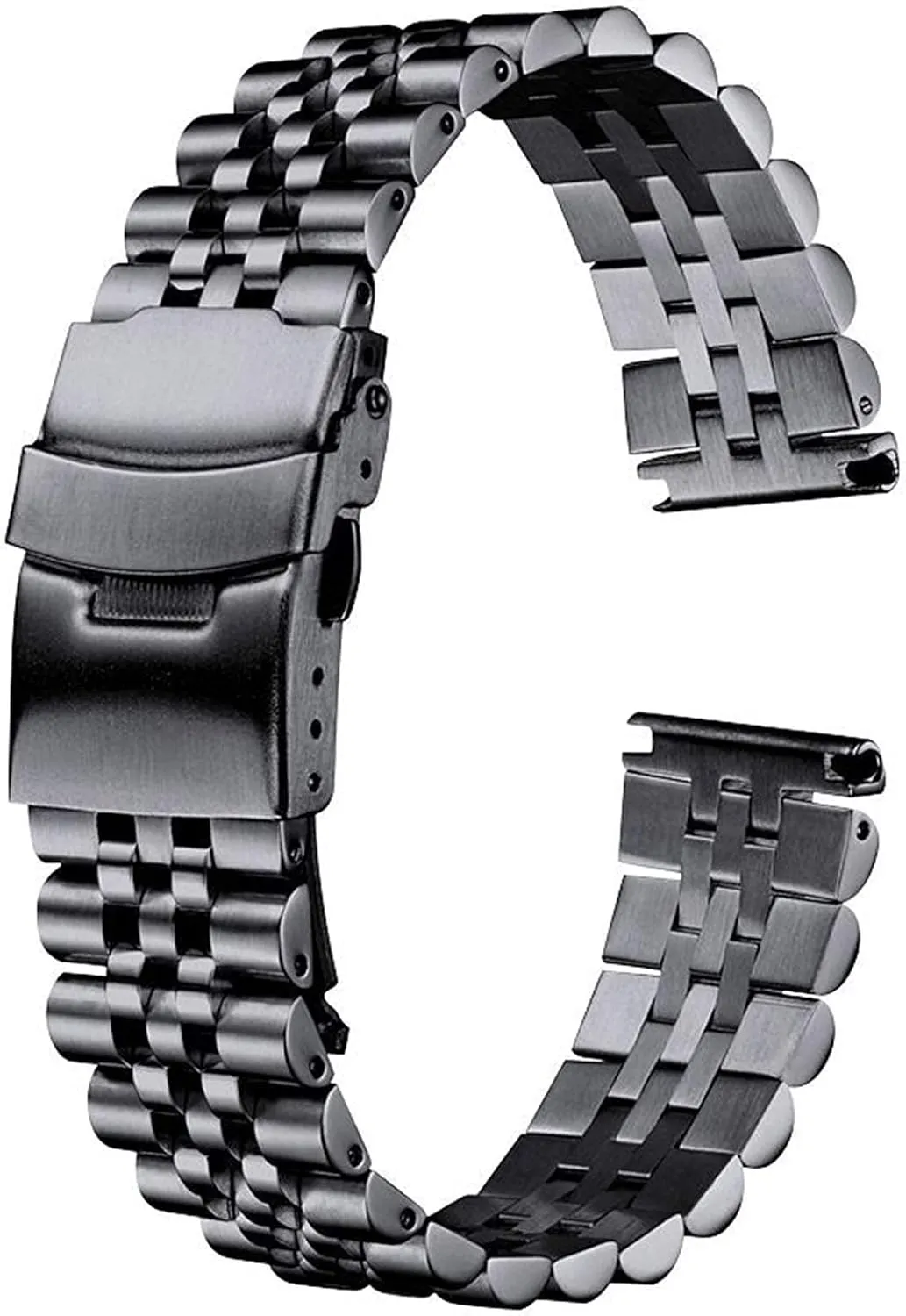 Stainless Steel Watch Strap 20mm 22mm 24mm Women Men Silver Solid Metal Watch Band Strap Accessories