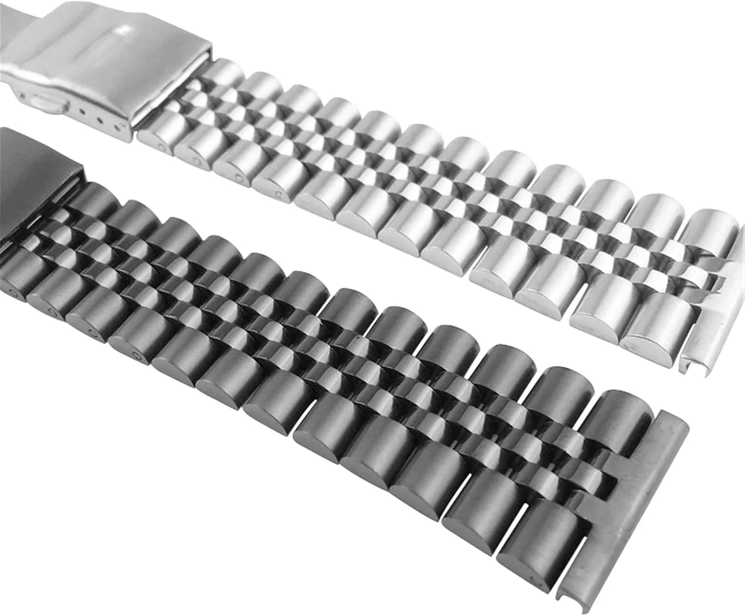 Stainless Steel Watch Strap 20mm 22mm 24mm Women Men Silver Solid Metal Watch Band Strap Accessories