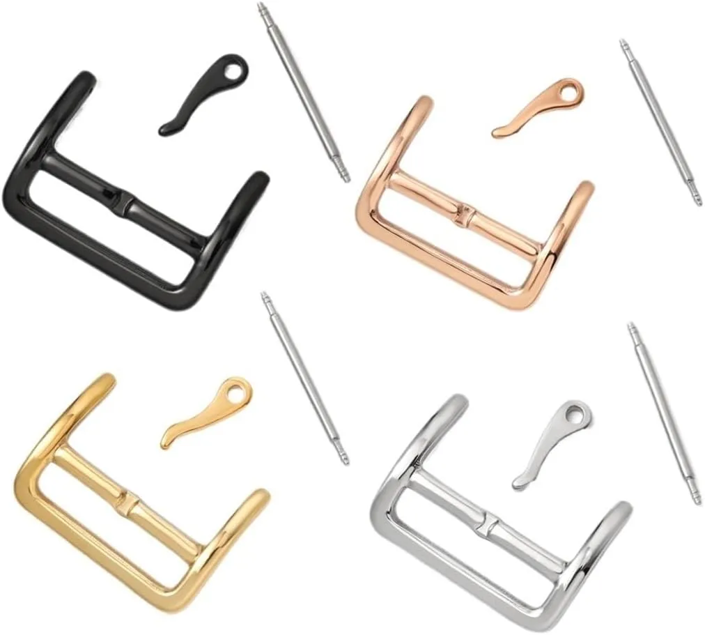 Stainless Steel Watch Strap Buckle 16mm 18mm 20mm 22mm 316L Glossy Polish Replacement Watchband Clasp
