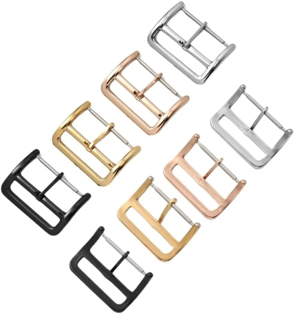 Stainless Steel Watch Strap Buckle 16mm 18mm 20mm 22mm 316L Glossy Polish Replacement Watchband Clasp