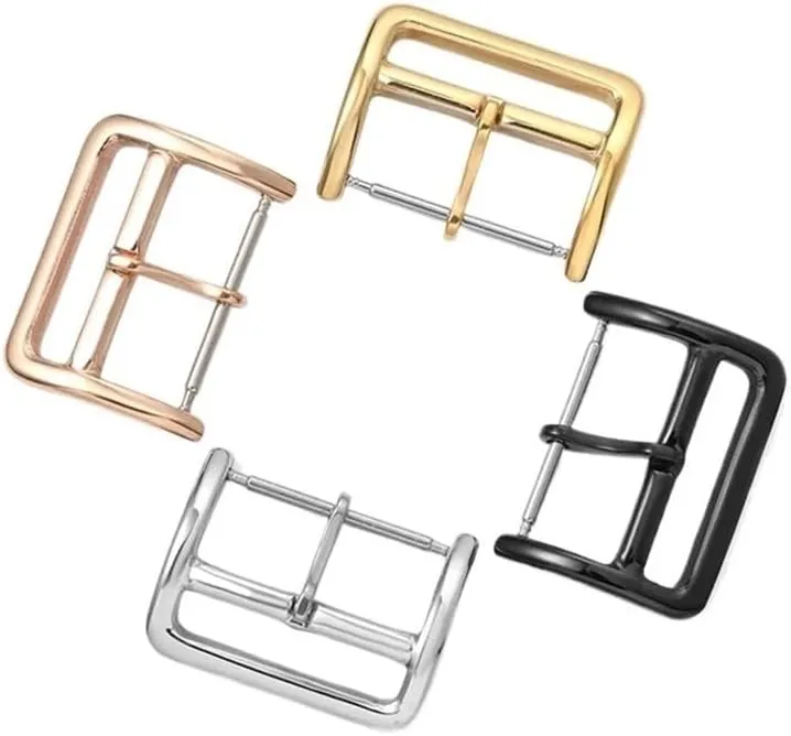 Stainless Steel Watch Strap Buckle 16mm 18mm 20mm 22mm 316L Glossy Polish Replacement Watchband Clasp