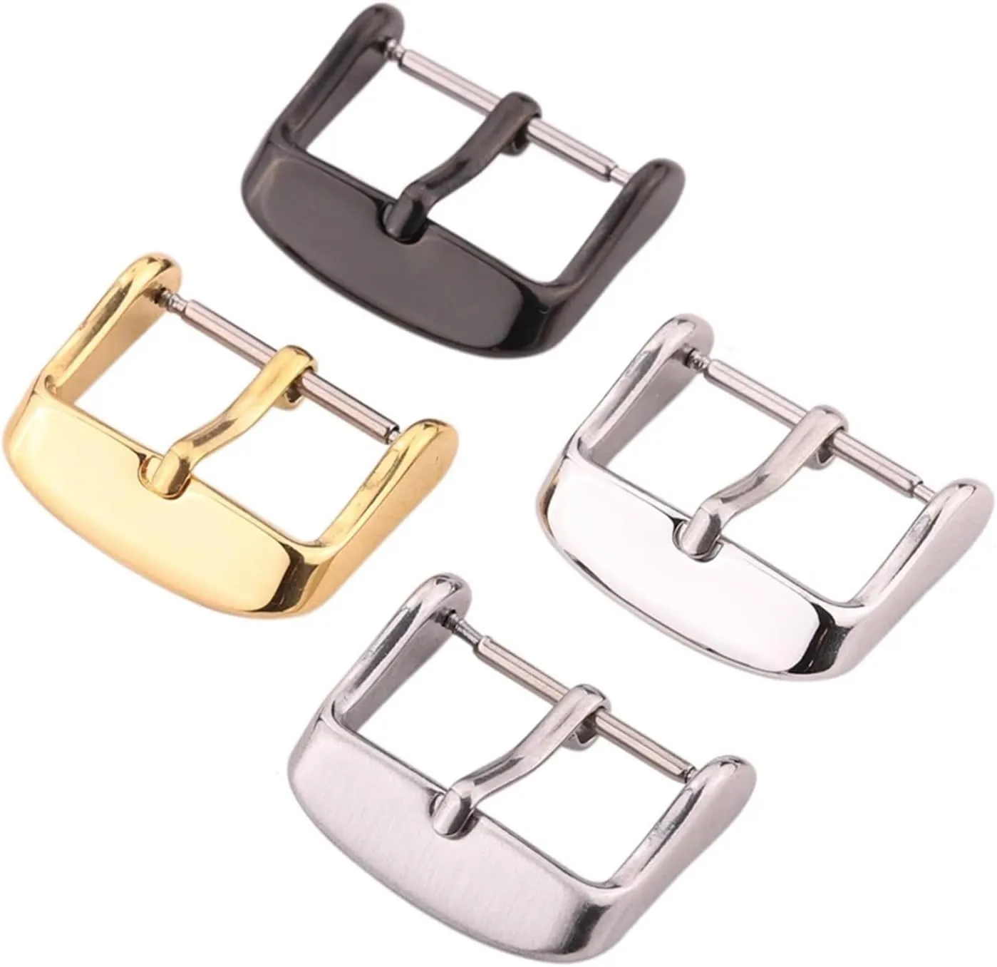 Stainless Steel Watch Strap Buckle Women Men Silver Gold Black Solid Metal Watchband Clasp 16mm 18mm 20mm 22mm 24mm Accessories