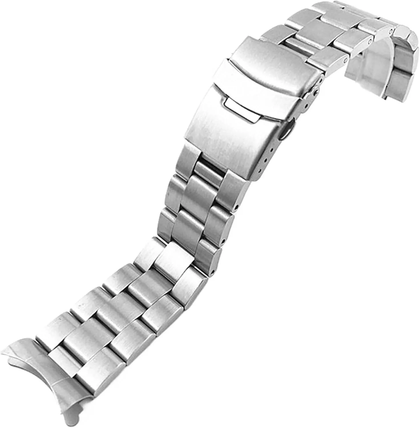 Stainless Steel Watchband 18mm 22mm 20mm Curved End Solid Stainless Steel Watch Band Matte Metal Strap Watchband Bracelet For Wrist Watch