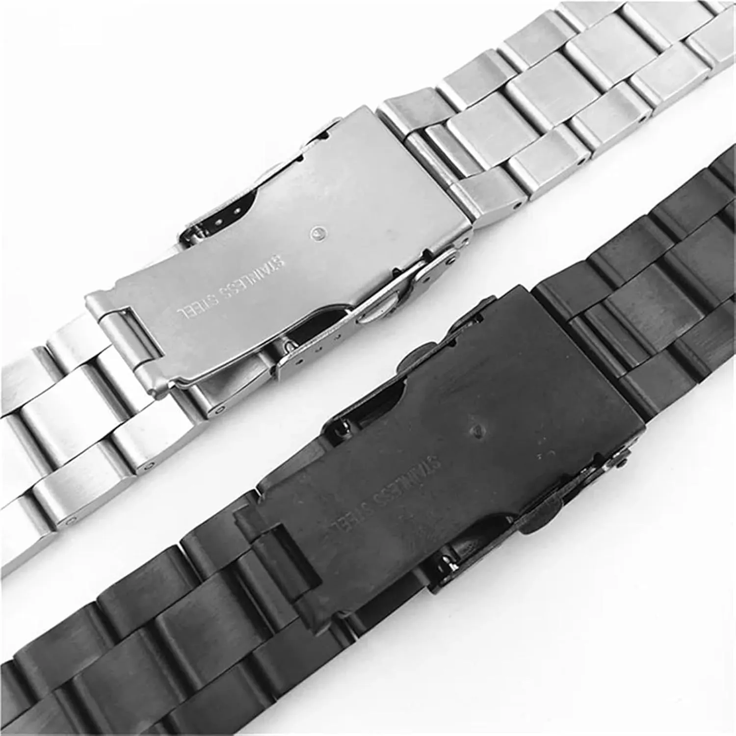 Stainless Steel Watchband 18mm 22mm 20mm Curved End Solid Stainless Steel Watch Band Matte Metal Strap Watchband Bracelet For Wrist Watch