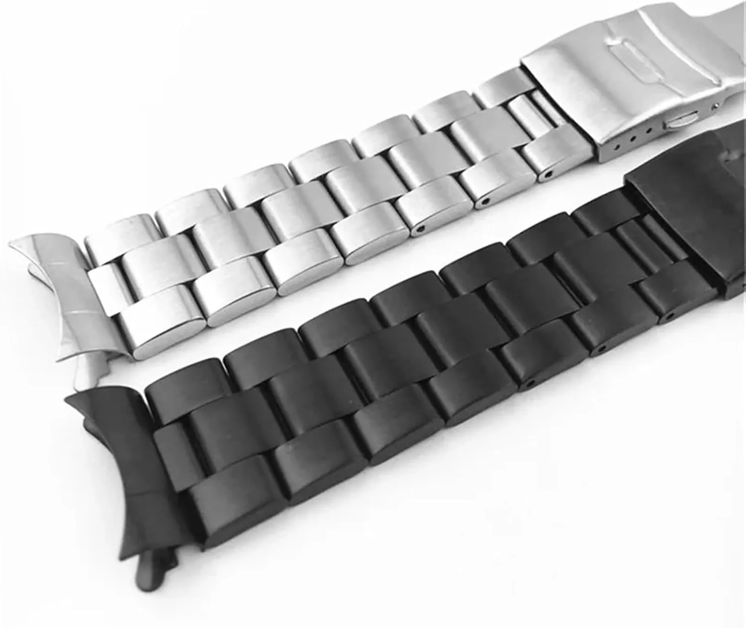 Stainless Steel Watchband 18mm 22mm 20mm Curved End Solid Stainless Steel Watch Band Matte Metal Strap Watchband Bracelet For Wrist Watch