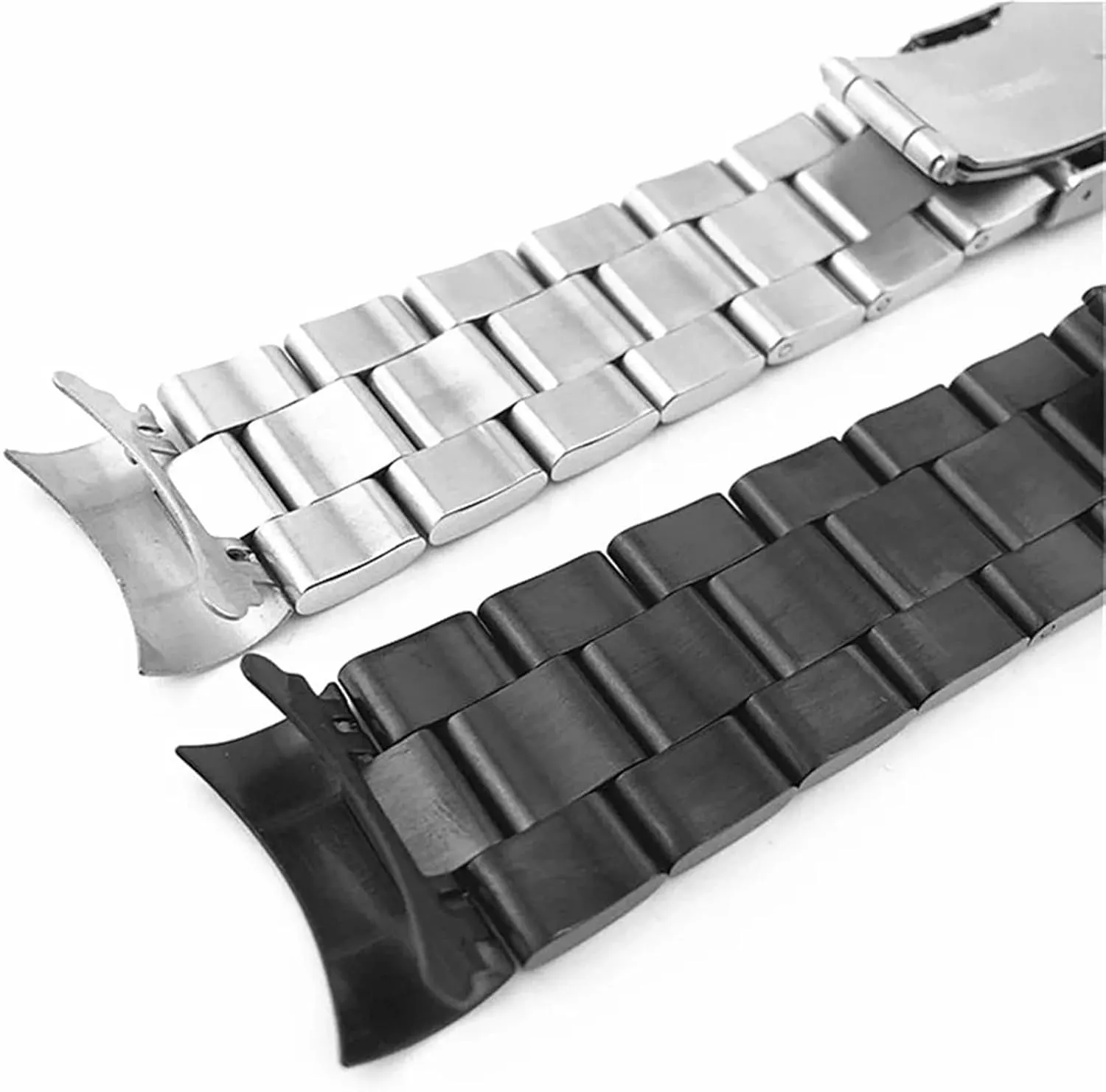 Stainless Steel Watchband 18mm 22mm 20mm Curved End Solid Stainless Steel Watch Band Matte Metal Strap Watchband Bracelet For Wrist Watch