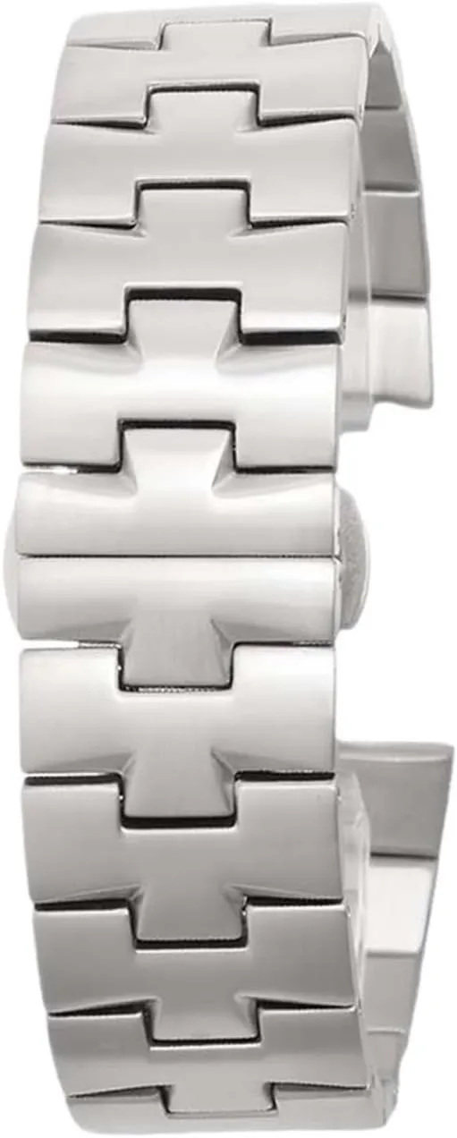 Stainless Steel Watchband Compatible with Vacheron Constantin Overseas P47040 47450 49150 VC Convex Watches Band Men Watches Strap 25 * 8mm(Silver)
