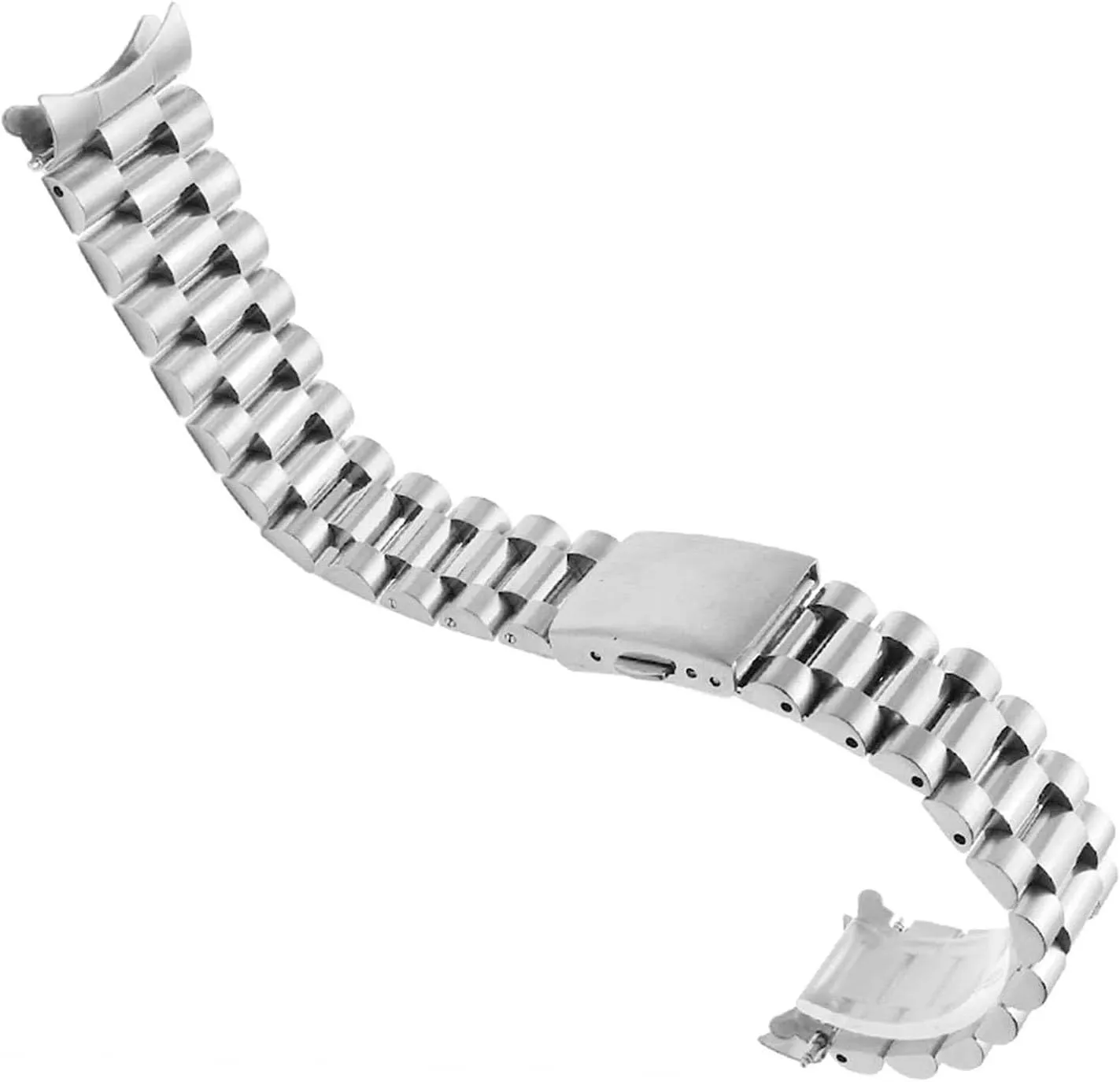 Stainless Steel Watchband For Citizen Enicar Wristband Curve End Steel Strap With Folding Buckle 20mm 22mm