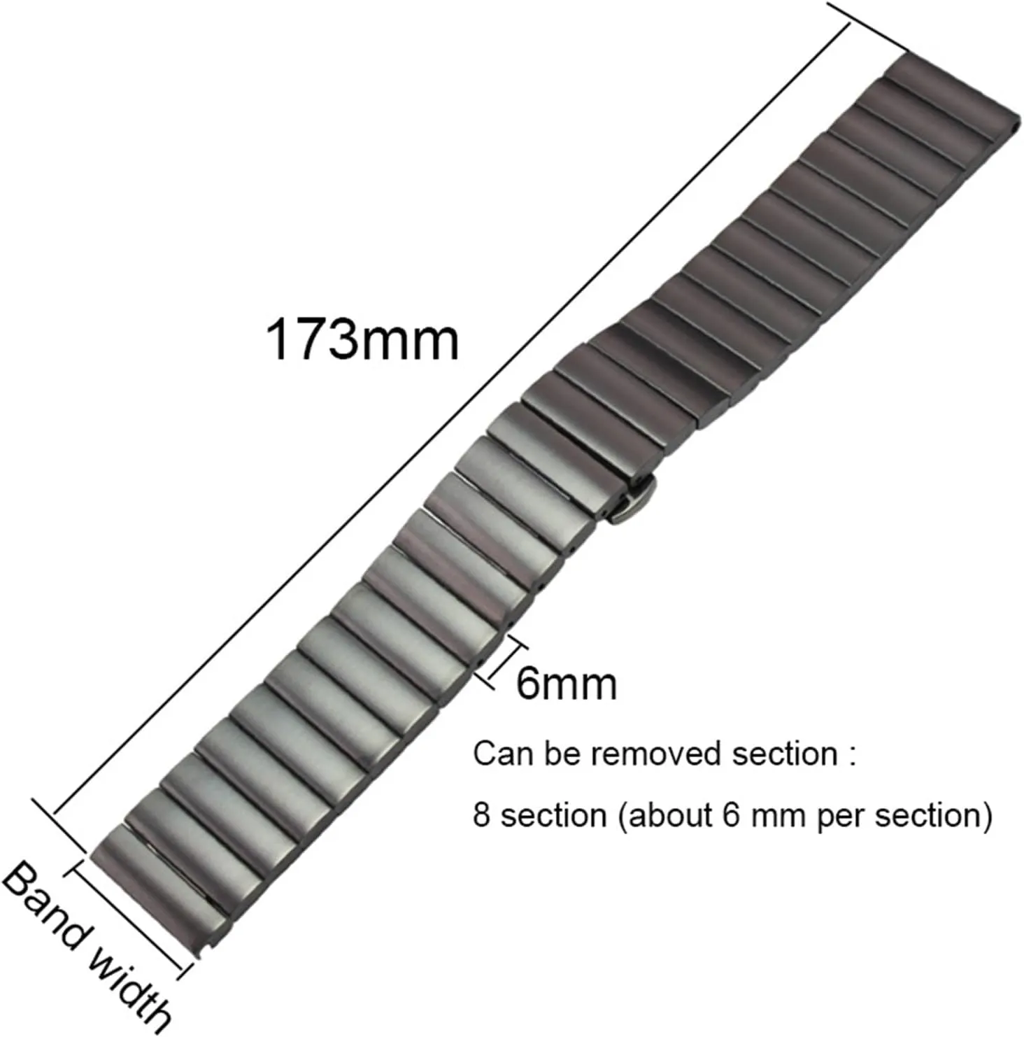 Stainless Steel Watchbands Bracelet 16mm 18mm 20mm 22mm Men Woman Universal Metal Watch Band Strap