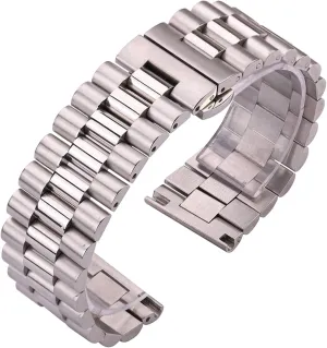 stainless steel watchbands women men silver solid metal watch strap 16mm 18mm 20mm 21mm 22mm accessories