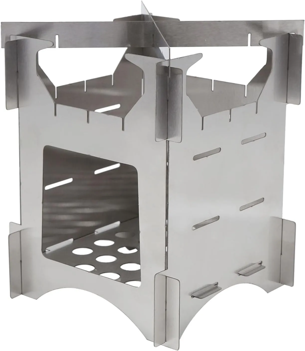Stainless Steel Wood Stove Small Portable Folding Wood Burning Stove Camping, Compact and Portable, Superior Ventilation, Your Outdoor Ally, for Outdoor Camping Travel Hiking