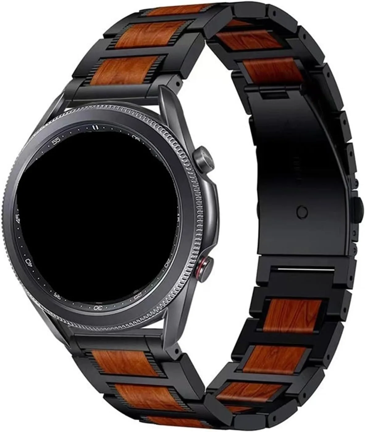Stainless Steel Wooden Watch Band 20mm 22mm Replacement Band Men's Women's Universal Wooden Watch Band For Quartz Or Smart Watch