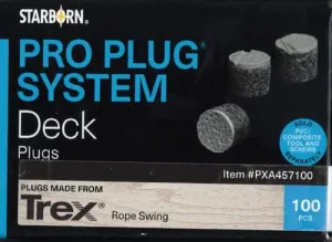 Starborn Pro Plug System Rope Swing PVC Composite Deck Boards, Covers 25 Sq Ft Includes Plugs Only