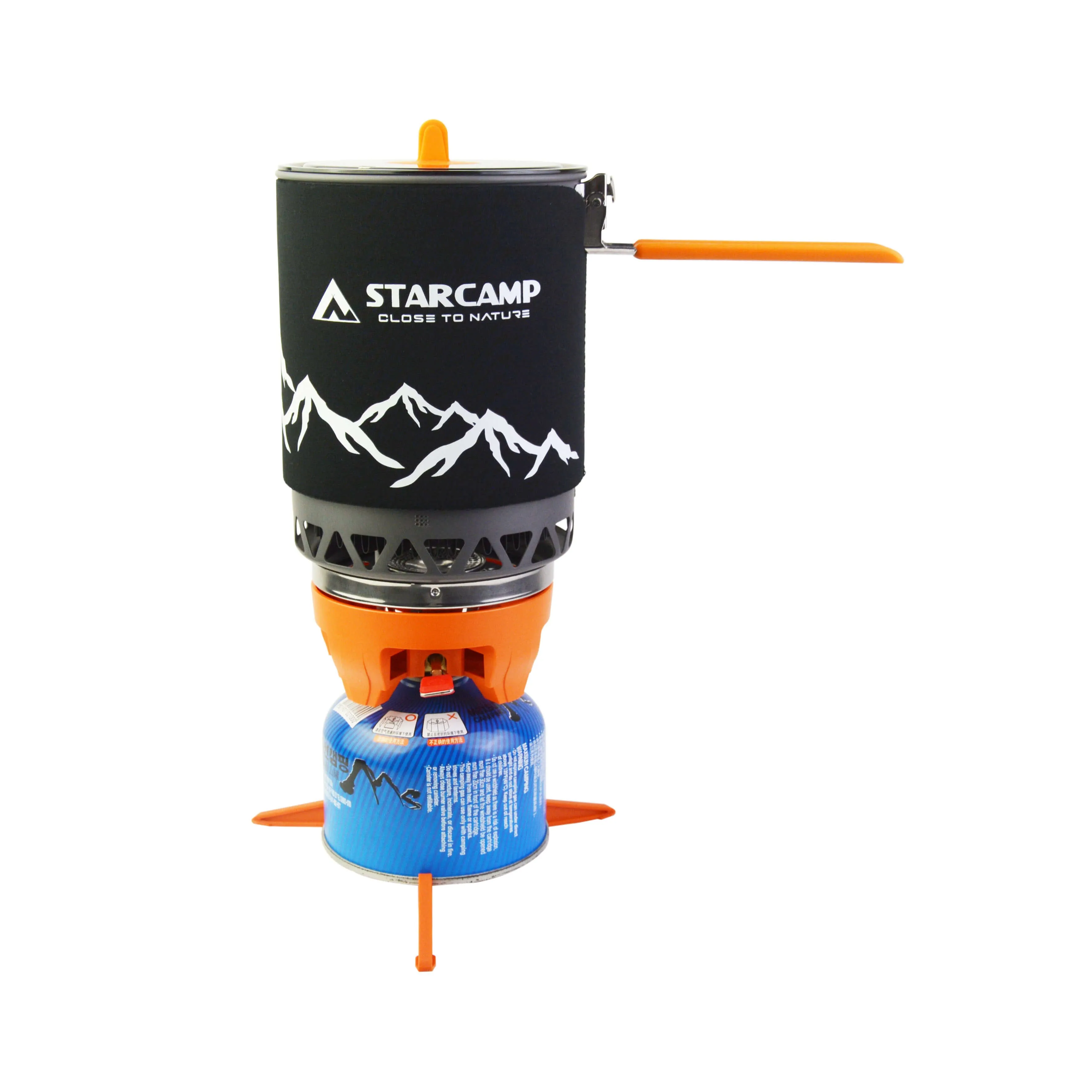 STARCAMP 1800ml Outdoor Camping Cooking System Hiking Fastboil Jet Cooker Gas Stove