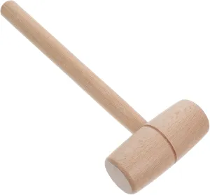STOBOK Wood Carving Hammer Durable Beechwood Mallet for Crafting DIY Projects and Woodworking Rounded Head Design for Damage Prevention for Delicate Woodwork and Hardware Assembly