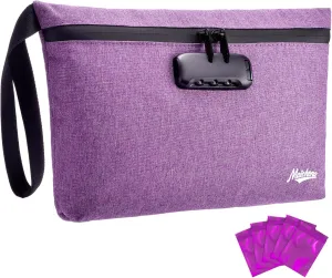 Storage Bag with Combination Lock 12.6"x7.5" Large Storage Container Medicine Lock Bag Money Organizer Travel Storage Case