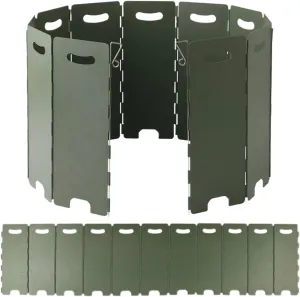 Stove Windscreen - Iron Stove Windshield | Compact Camping Stove Windshields | 11 Plates Stove Windscreen Outdoor Camping Stove Windshield Cooker Windscreen for Camping Picnic, Backpacking