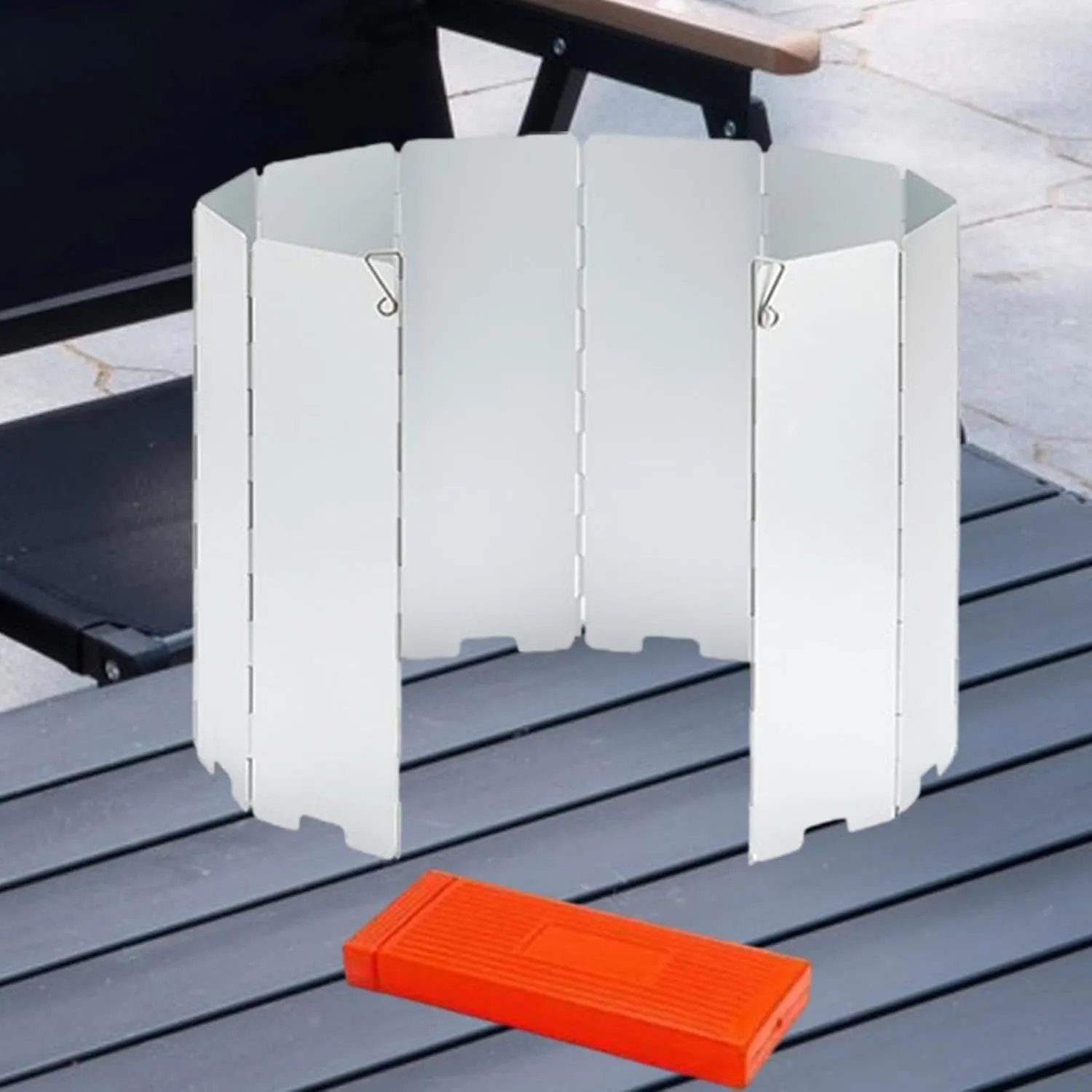 Stove Windscreen Wind Shade Foldable Compact Lightweight Wind Protector Stove Windshield for BBQ Backpacking Cooking Picnic