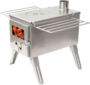Stove Wood Burning Portable for Backpacking, Camping Pyramid Tent Stove with Carry Bag for Ourdoor, Cooking, BBQ, RV, Survival