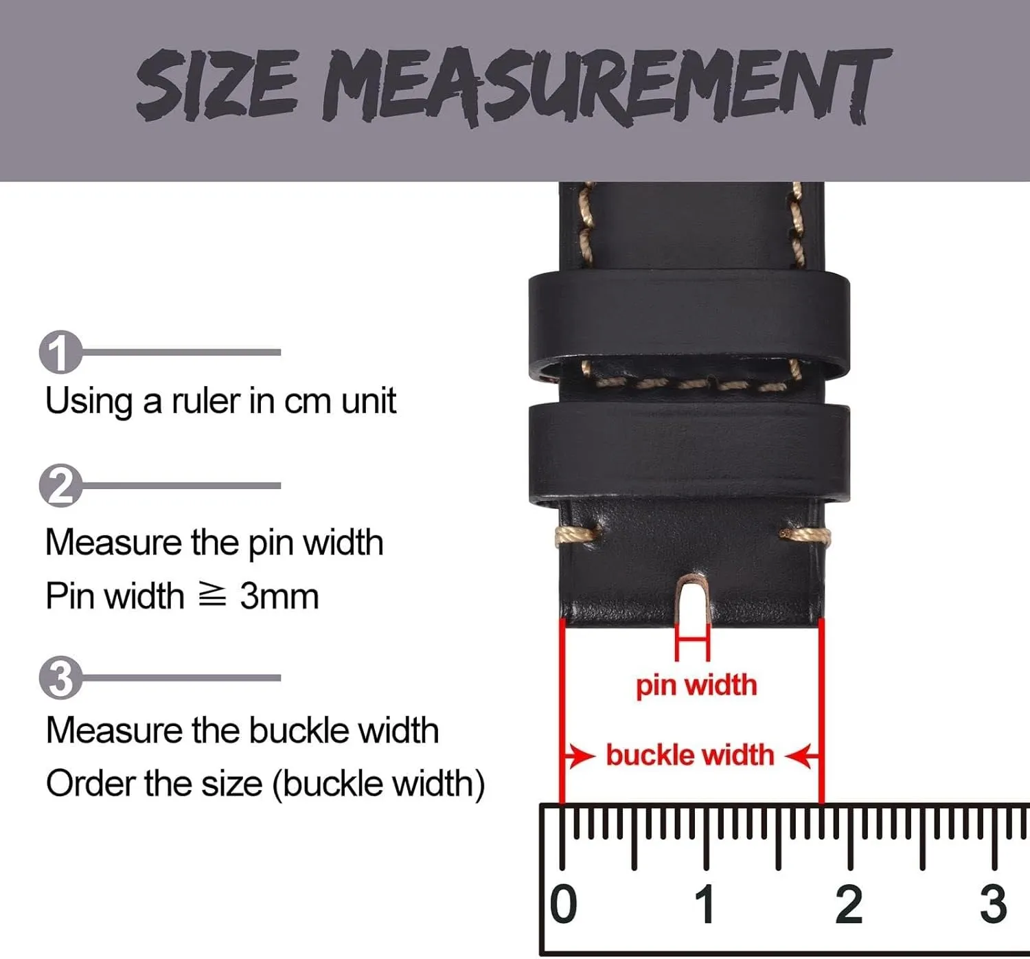 Strap Replacement Buckle, Stainless Steel Buckle 16-24mm Strap buckle