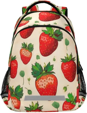 Strawberry Pattern Design Waterproof Backpack - Casual Outdoor Sports Daypack with Ergonomic Shoulder Straps#251