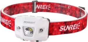 Strong Light Outdoor Headlight Long-Range LED Mini Headlight Waterproof Hiking Mountaineering Super Bright Head-Mounted Torch(White)