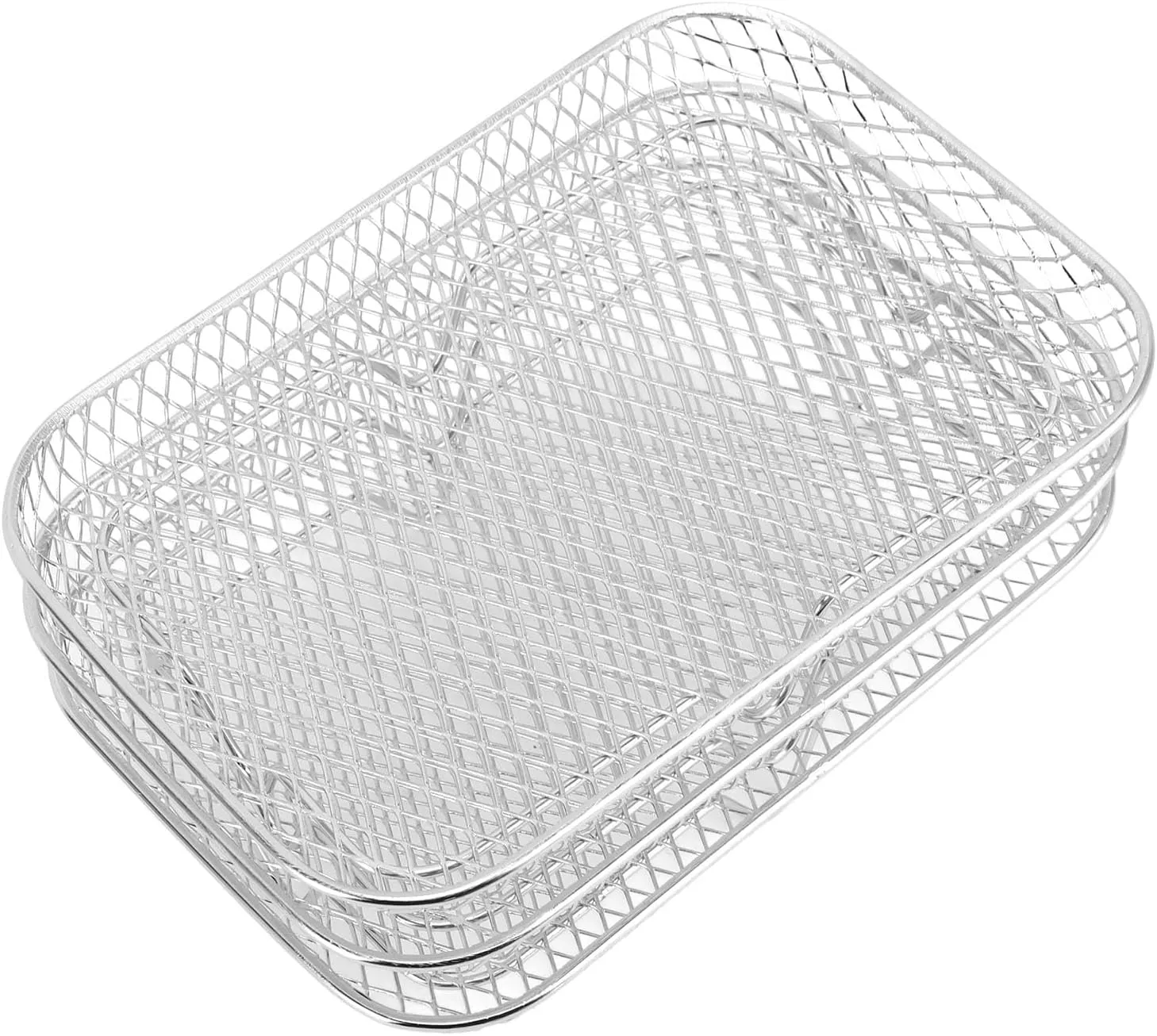 Sturdy Stainless Steel Fryer Racks 8 Inch Compatibility for Vortex 3PCS Multi Layer Dehydrator Rack (Rectangle (12 X 10 X 1.5cm / 4.72 X 3.94 X 0.59in))