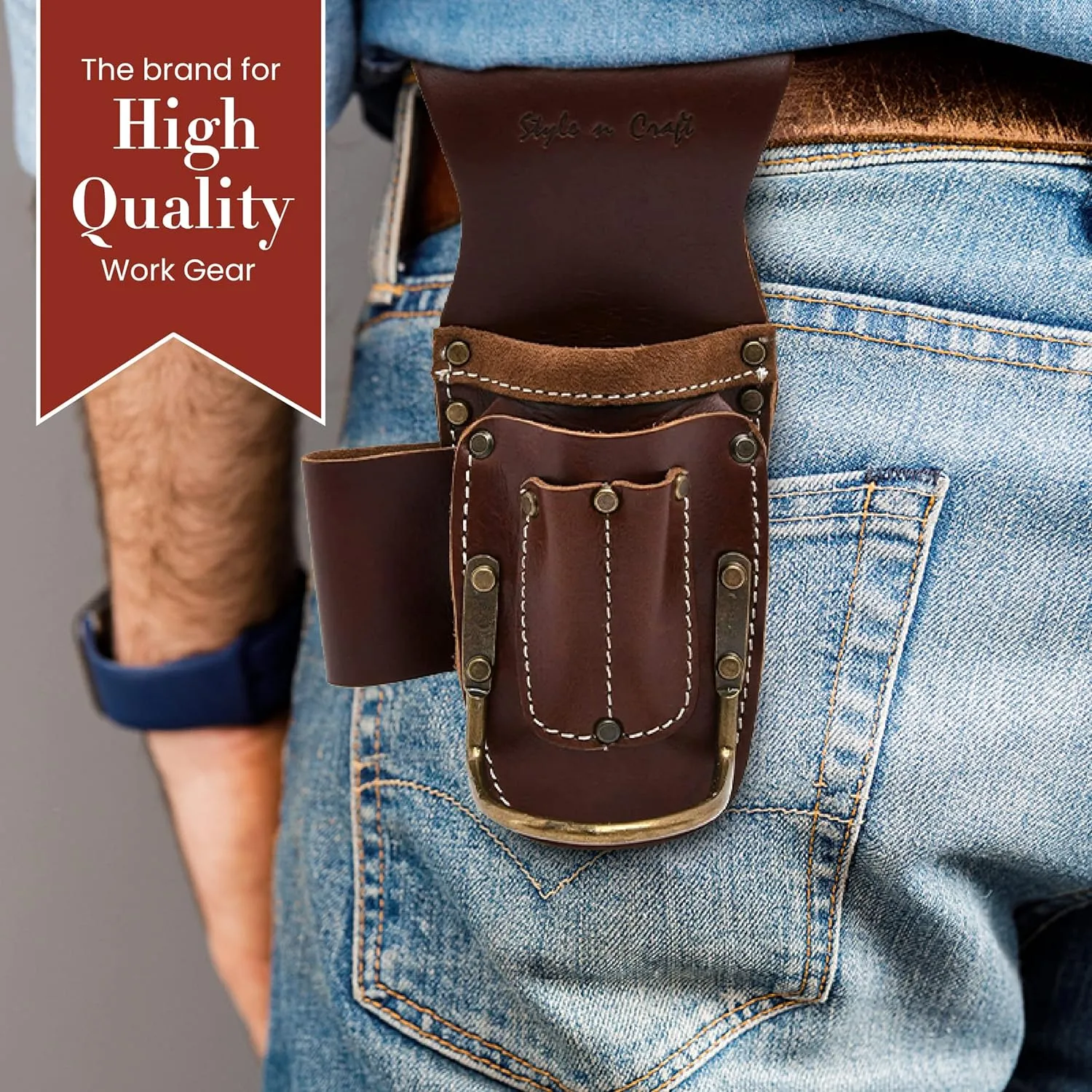 Style N Craft Pliers & Tool Holder, Full-Grain Oiled Leather Tool Pouch, Multi Tool Holder