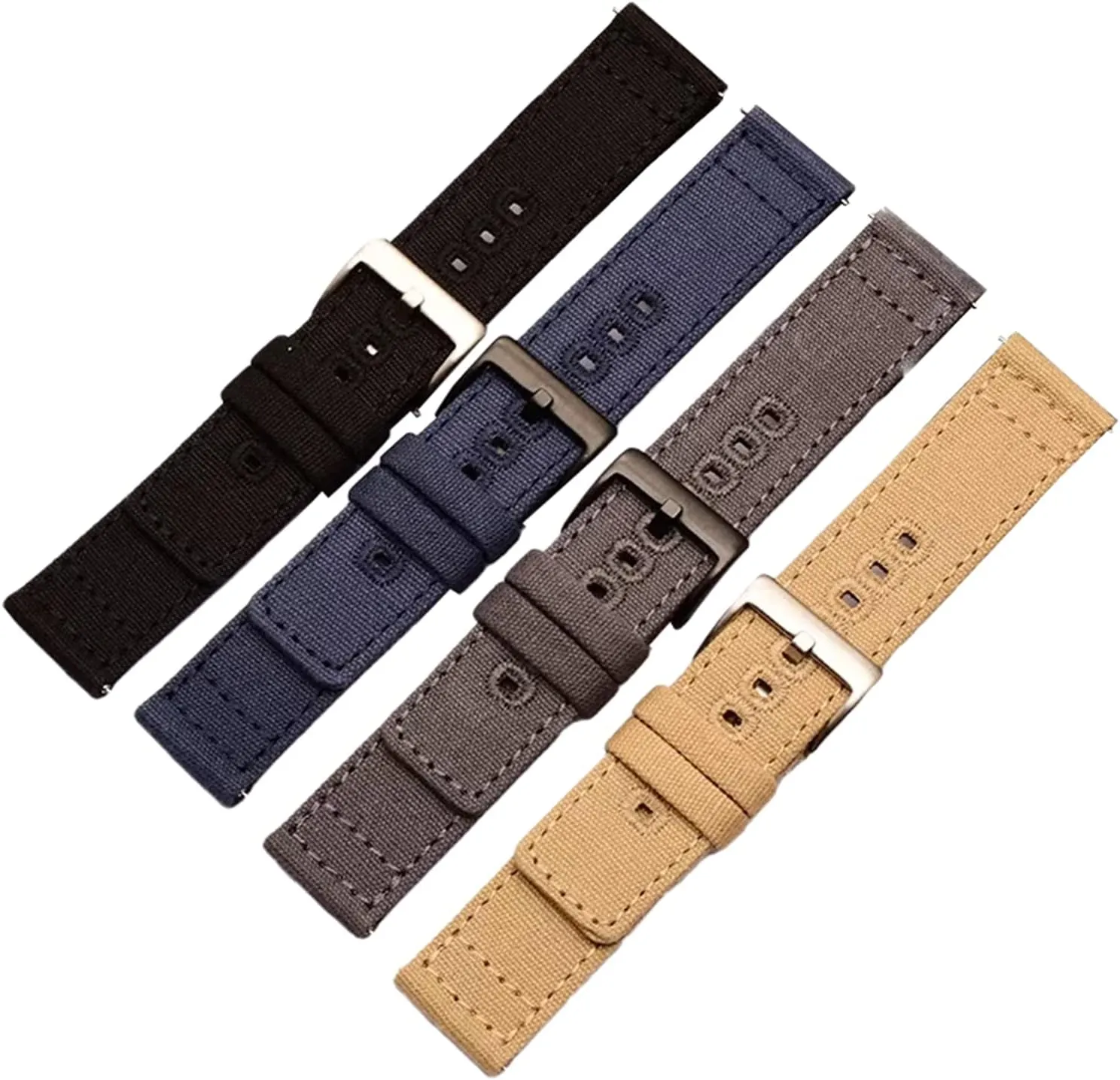 Stylish and elegant Watch Straps for Men Women,18/20/22mm Men Wear-resistant Sweat Absort Canvas Nylon Watch Strap Tool-free Quick Release and Installation