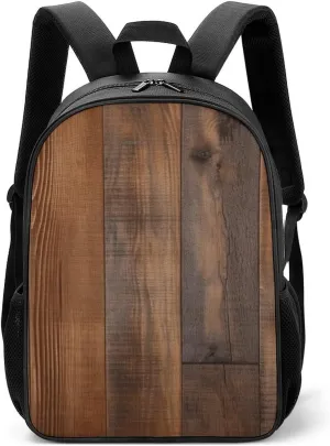 Stylish Backpack, Brown Wooden Print Durable Backpack Travel Backpack Hiking Backpack Ergonomic Backpack Comfortable Backpack
