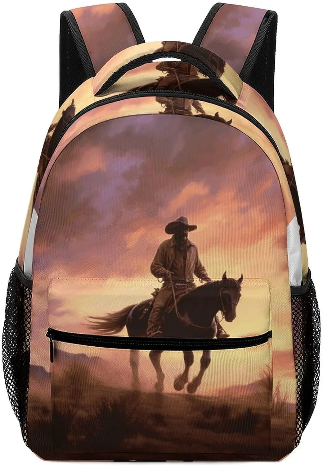 Stylish Backpack, Cowboy West Print Durable Backpack Travel Backpack Hiking Backpack Ergonomic Backpack Comfortable Backpack, Style