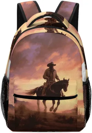 Stylish Backpack, Cowboy West Print Durable Backpack Travel Backpack Hiking Backpack Ergonomic Backpack Comfortable Backpack, Style