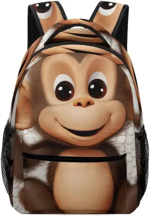 Stylish Backpack, Cute Monkey Print Durable Backpack Travel Backpack Hiking Backpack Ergonomic Backpack Comfortable Backpack, Style