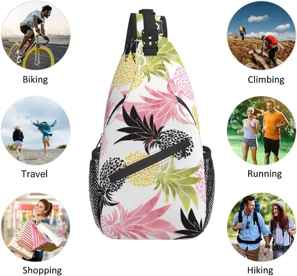 Stylish Chest Sling Bag Crossbody Shoulder Backpack Adjustable Lightweight Travel Hiking Casual Daypack Unisex