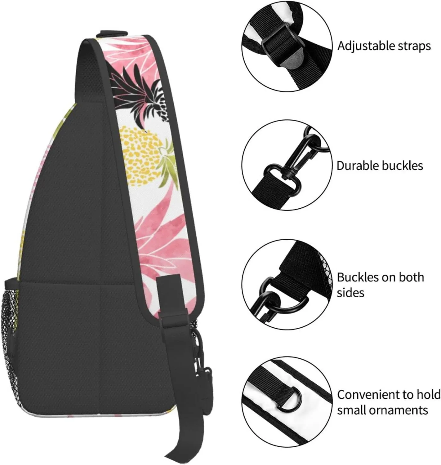 Stylish Chest Sling Bag Crossbody Shoulder Backpack Adjustable Lightweight Travel Hiking Casual Daypack Unisex