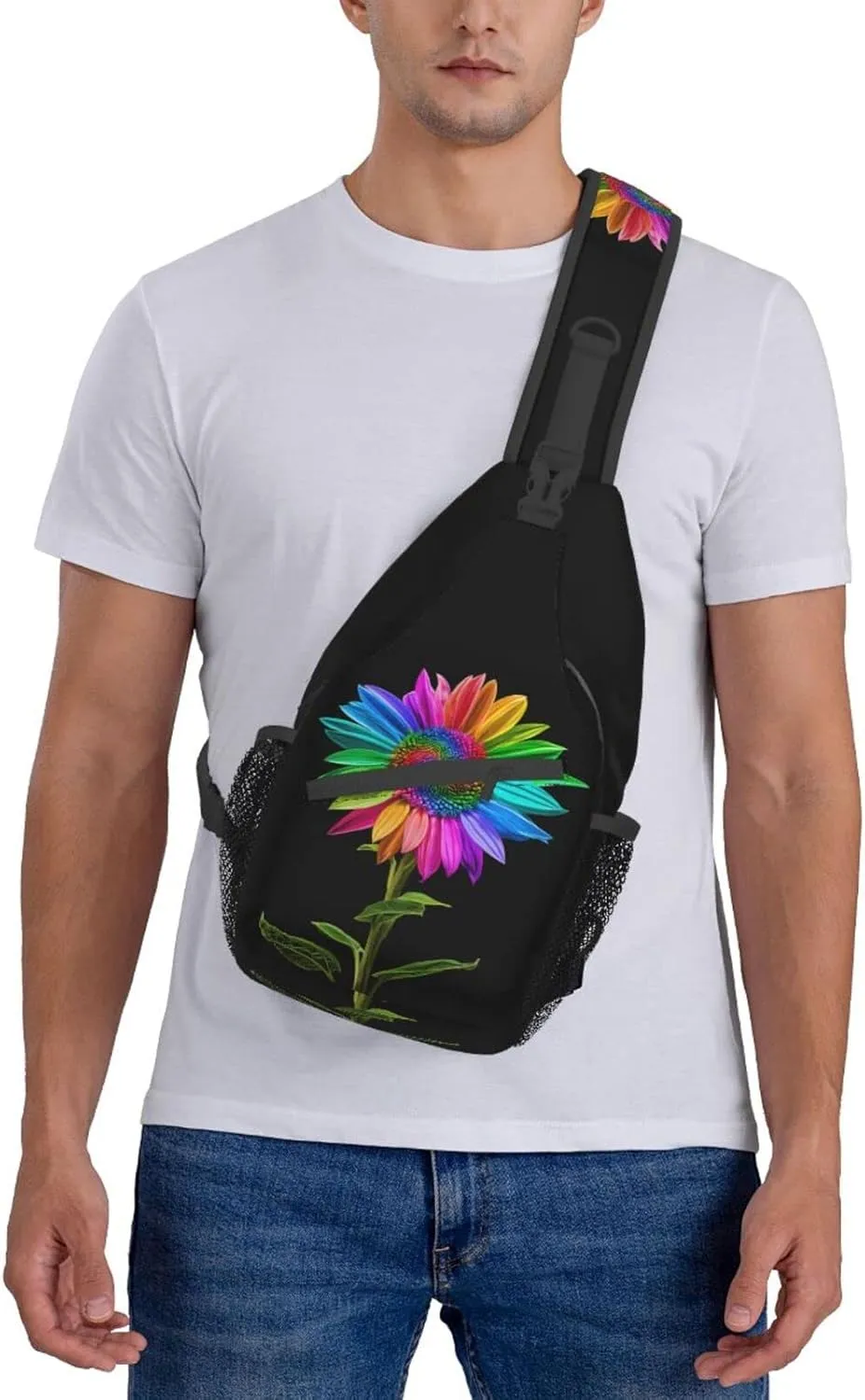 Sunflower Sling Bag Crossbody Bag Backpack Chest Bag Lightweight Shoulder Bag For Women Men