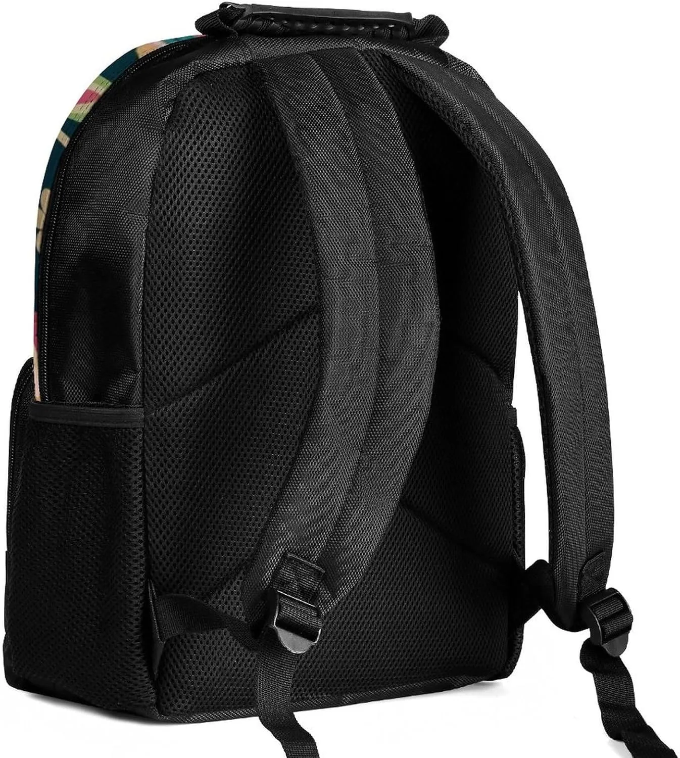 Supdreamc Colorful Flowers Leaves Paisley Art Rucksacks Lightweight Multipurpose Anti-Theft Shoulder Bag Large Capacity Business Computer Bag With Smooth Zippers