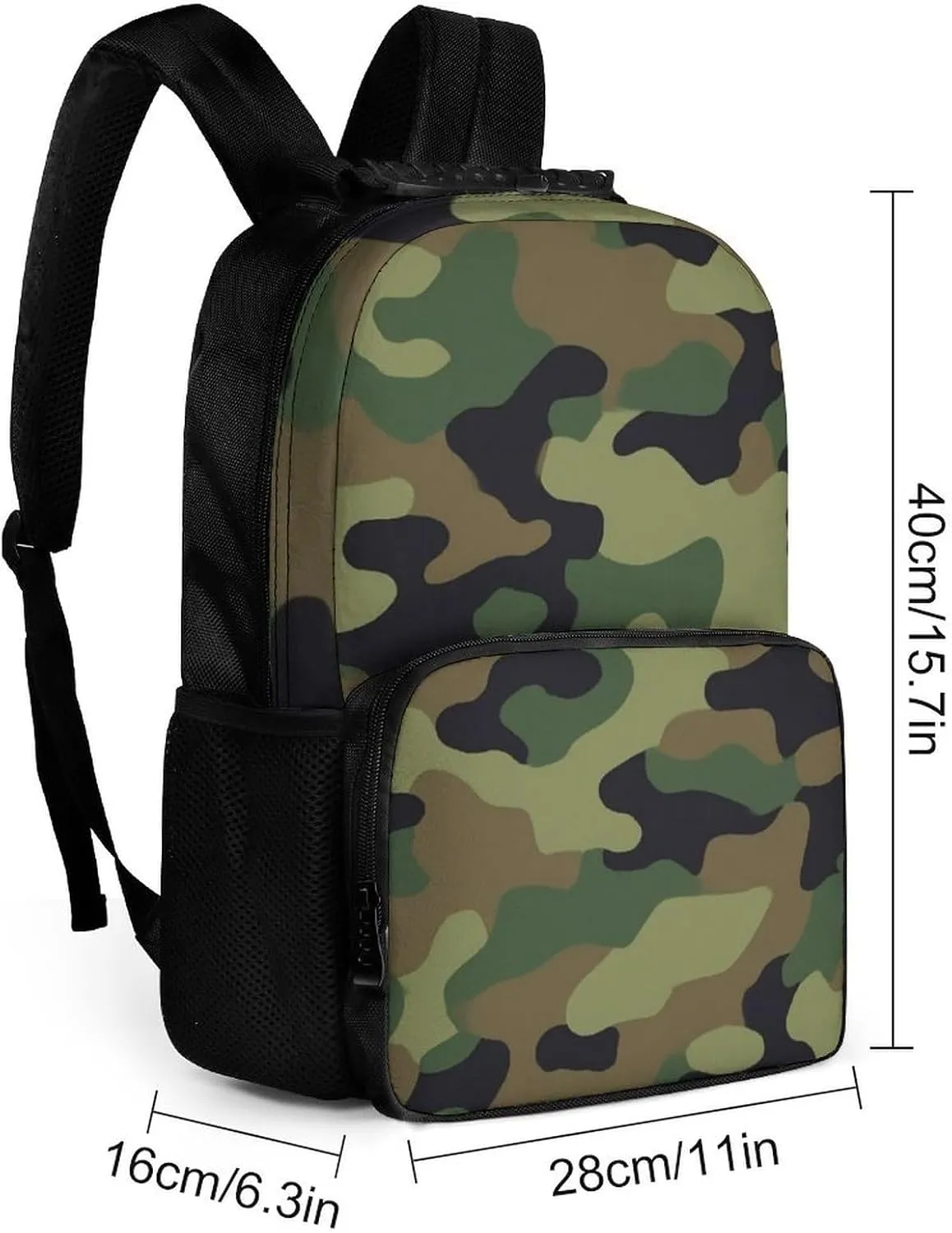 Supdreamc Cool Camo Military Camouflage Rucksacks Lightweight Multipurpose Anti-Theft Shoulder Bag Large Capacity Business Computer Bag With Smooth Zippers