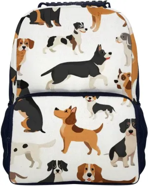 Supdreamc Lightweight Daypack Backpack for Trekking Work Running - Big Capacity Multipurpose Anti-Theft Bookbag, Affenpinscher Airedale Terrier Australian Cattle Dog Business Computer Bag