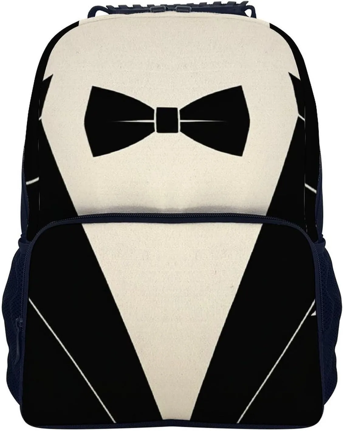 Supdreamc Men Women Polyester Bow Tie Tuxedo Daypack Big Capacity Shoulder Bag With Smooth Zippers for Hiking Work Walking Cycling