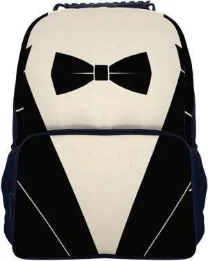 Supdreamc Men Women Polyester Bow Tie Tuxedo Daypack Big Capacity Shoulder Bag With Smooth Zippers for Hiking Work Walking Cycling