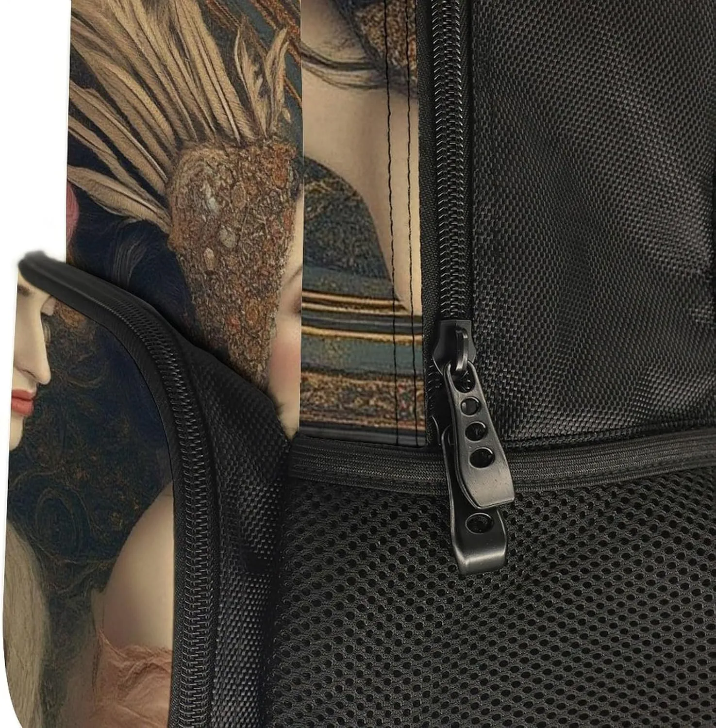 Supdreamc Men Women Polyester Lesbian WomenPride Art Casual Daypack Large Capacity Carry On Bag With Adjustable Shoulder Straps for Camping Work Running