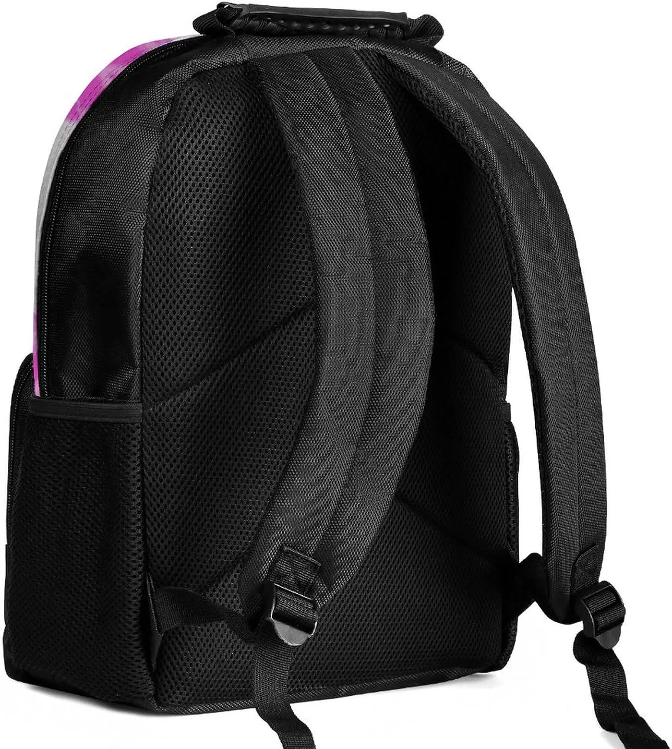 Supdreamc Tropical Pink Pineapples Art Rucksack Polyester Anti-Theft Multipurpose Bookbag Big Capacity Travel and Sport Backpack Rucksack With Side Pockets