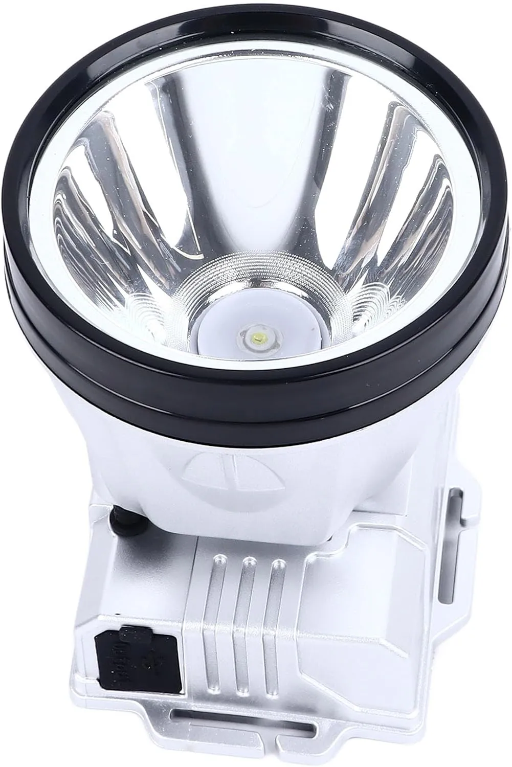 Super Bright Headlamp with Power Display 1600mAh Silver 2 Speed Dimming Rechargeable Portable Flashlight for All Scenarios (Yellow Light)