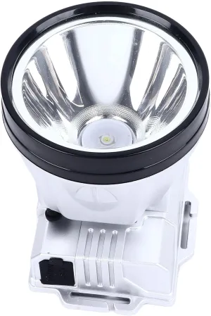 Super Bright Headlamp with Power Display 1600mAh Silver 2 Speed Dimming Rechargeable Portable Flashlight for All Scenarios (Yellow Light)