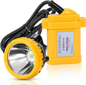 Super Bright LED Mining Headlamp – Rechargeable Waterproof Hard Hat Cap Light, Explosion-Proof Underground Miner Lamp for Tunnel, Coal Mine, Construction Work