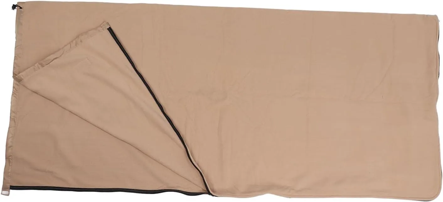 Super Thick Fleece Sleeping Bag Liner with Zipper, Soft and Sturdy Camping Blanket for Travel Backpacking, Easy to and Maintain, Provides Extra Warmth and Comfort