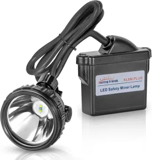 Superbright Mining Headlamp Rechargeable 1 2 LED Miners Headlamp Waterproof Cap Lamp Safety Explosion Rroof Coal Miner Light KL6M.Plus for Hunting Fishing Coal Miner